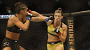 Mackenzie Dern (right) and Amanda Ribas (left) square off in the main event of UFC Fight Night. 