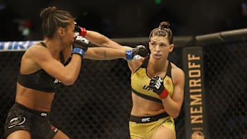 Mackenzie Dern (right) and Amanda Ribas (left) square off in the main event of UFC Fight Night. 