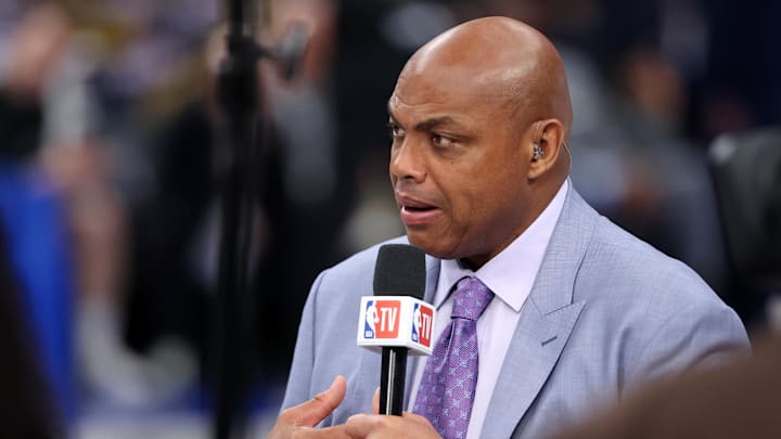 NBA TV analyst Charles Barkley discusses a game on-air. NBA TV analyst Charles Barkley discusses a game on-air.