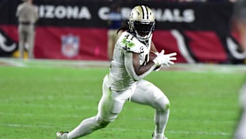 Alvin Kamara scored three TDs in the Saints' win over Las Vegas in Week 8