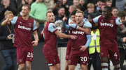 West Ham celebrate a win over Man Utd before Christmas