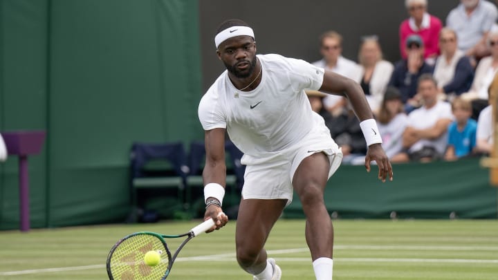 Frances Tiafoe won in the first round of Wimbledon.