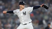 Jun 17, 2025; Bronx, New York, USA; New York Yankees relief pitcher Ian Hamilton (71) pitches against the Los Angeles Angels during the seventh inning at Yankee Stadium. Mandatory Credit: Brad Penner-Imagn Images