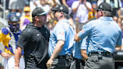 Schnall was ejected in the first inning of the Men's College World Series for "prolonged arguing." 