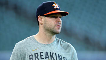 Houston Astros center fielder Chas McCormick (20) prior to the game against the Seattle Mariners at Daikin Park. Mandatory Credit: Erik Williams-Imagn Images