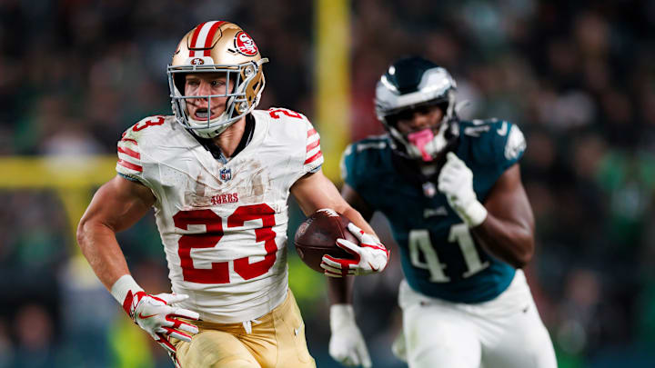 San Francisco 49ers running back Christian McCaffrey (23)