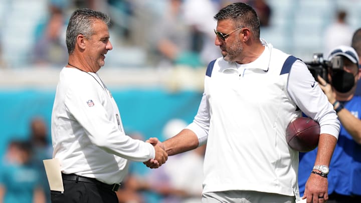 Meyer coached the Jacksonville Jaguars while Vrabel was coaching the Tennessee Titans.