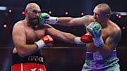 Usyk (left) defeated Fury in a heavyweight rematch in December.