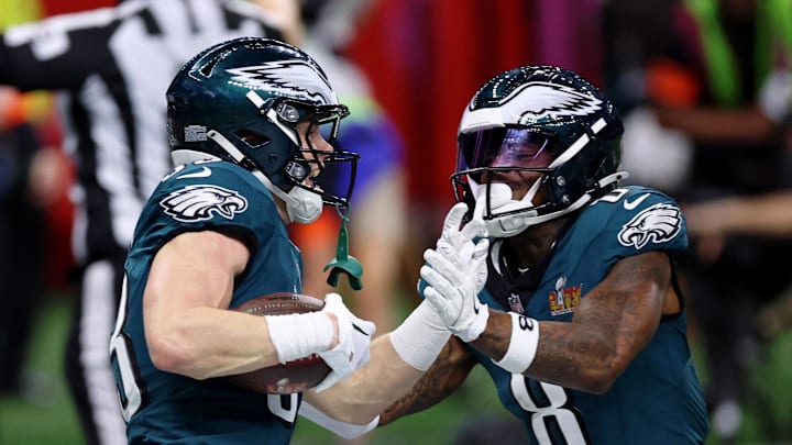 Cooper DeJean shares special moment with gf Steph Wilfawn after Eagles  Super Bowl win