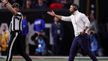 Notre Dame Fighting Irish head coach Marcus Freeman