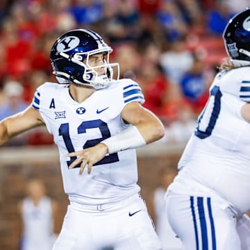 BYU quarterback Jake Retzlaff against SMU