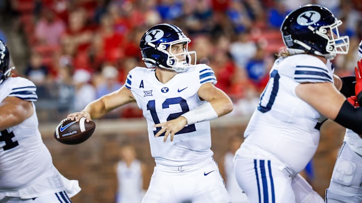 BYU quarterback Jake Retzlaff against SMU