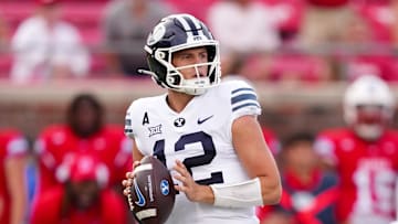 Jake Retzlaff looks downfield against SMU.