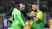 Samir Handanovic, Andre Onana and Danilo D'Ambrosio of Fc...