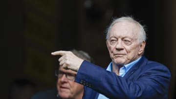 Aug 19, 2023; Seattle, Washington, USA; Dallas Cowboys owner Jerry Jones exits the player tunnel before a game against the Seattle Seahawks at Lumen Field. Mandatory Credit: Joe Nicholson-USA TODAY Sports