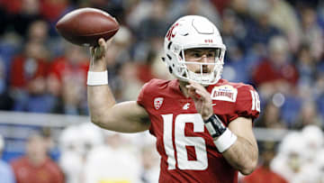 Dec 28, 2018; San Antonio, TX, United States; Washington State Cougars quarterback Gardner Minshew.