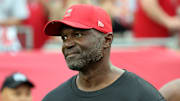 Tampa Bay Buccaneers head coach Todd Bowles prior to the game against the Buffalo Bills at Raymond James Stadium. 