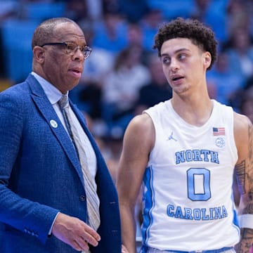 North Carolina Tar Heels head coach Hubert Davis.