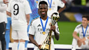 Vinicius Junior after being named Player of the Tournament at the FIFA Intercontinental Cup
