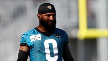 Jul 24, 2024; Jacksonville, FL, USA; Jacksonville Jaguars  wide receiver Gabe Davis (0) participates in training camp at Miller Electric Center. Mandatory Credit: Nathan Ray Seebeck-USA TODAY Sports