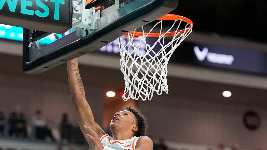 March 8, 2026; Las Vegas, NV, USA; Oregon State Beavers guard Josiah Lake II (2) shoots the basketball against San Francisco Dons guard Ryan Beasley (0) during the second half at Orleans Arena. Mandatory Credit: Kyle Terada-Imagn Images