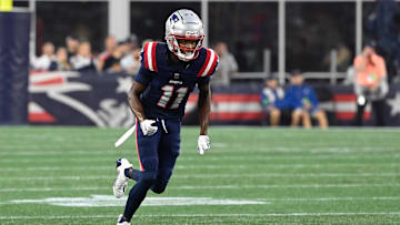 Aug 10, 2023; Foxborough, Massachusetts, USA; New England Patriots wide receiver Tyquan Thornton