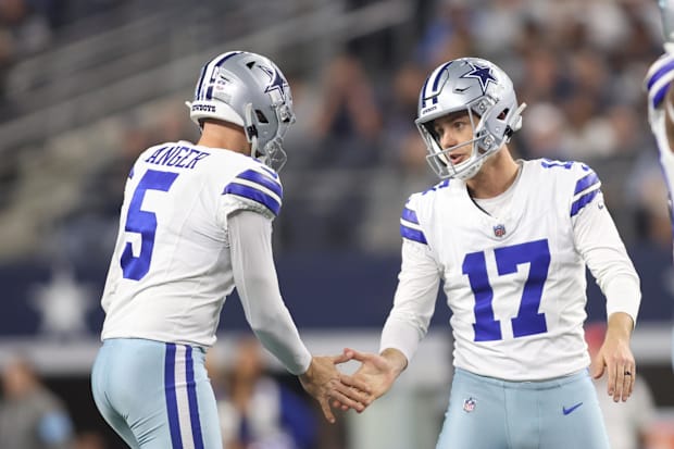 Dallas Cowboys kicker Brandon Aubrey
