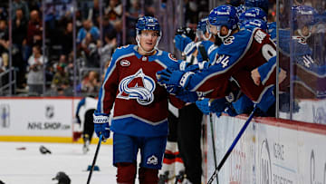 Colorado Avalanche left wing Victor Olofsson (95) 