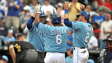 Apr 11, 2010; Kansas City, MO, USA; Kansas City Royals designated hitter Jose Guillen (6)