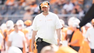 Tennessee coach Josh Heupel during a college football game between Tennessee and UAB at Neyland Stadium in Knoxville, Tenn., on Sept. 20, 2025. Tennessee defeated UAB.