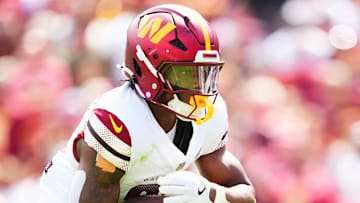 Washington Commanders running back Jacory Croskey-Merritt