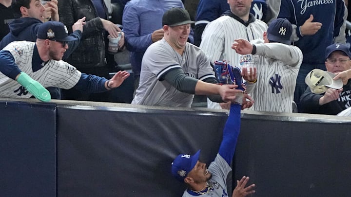 Los Angeles Dodgers star Mookie Betts was interfered with on a ball in foul territory during Game 3.