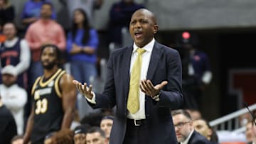 Missouri Tigers head coach Dennis Gates disagrees with a call made in a game versus the Auburn Tigers this season.