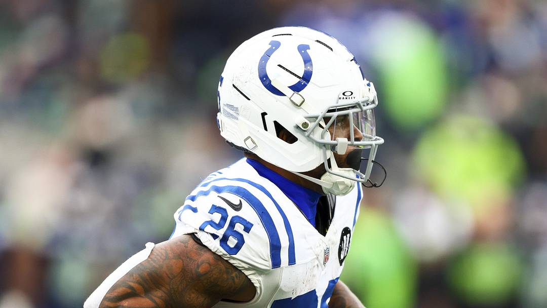 Dec 14, 2025; Seattle, Washington, USA; Indianapolis Colts running back Ameer Abdullah (26) returns a punt against the Seattle Seahawks during the third quarter at Lumen Field. Mandatory Credit: Kevin Ng-Imagn Images