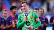 Marc-André ter Stegen musste eine Ansprache vor den Fans halten