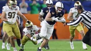 Penn State tight end Tyler Warren has gotten a lot of buzz as a potential first-round pick for the Bears
