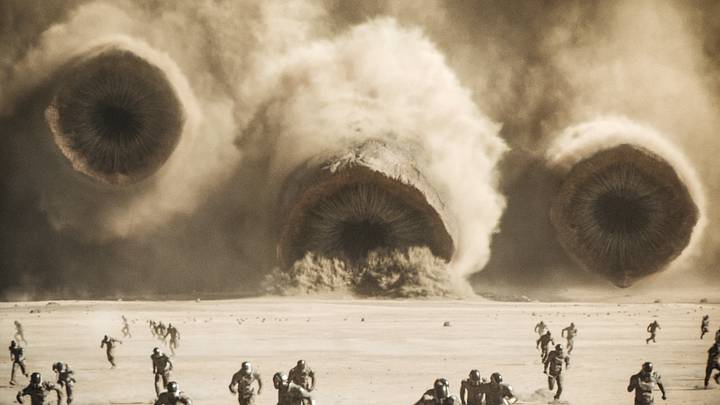 A scene from Warner Bros. Pictures and Legendary Pictures’ action adventure “DUNE: PART TWO,” a Warner Bros. Pictures release. Photo Credit: Courtesy Warner Bros. Pictures © 2023 Warner Bros. Entertainment Inc. All Rights Reserved.