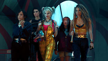 (L-r) ROSIE PEREZ as Renee Montoya, MARY ELIZABETH WINSTEAD as Huntress, MARGOT ROBBIE as Harley Quinn, ELLA JAY BASCO as Cassandra Cain and JURNEE SMOLLETT-BELL as Black Canary in Warner Bros. Pictures’ “BIRDS OF PREY (AND THE FANTABULOUS EMANCIPATION OF ONE HARLEY QUINN),” a Warner Bros. Pictures release.