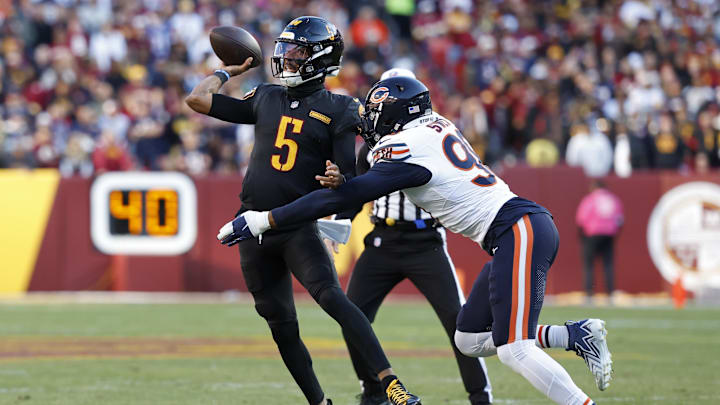 Jayden Daniels and the Commanders are taking on the Bears on Monday Night Football. Jayden Daniels and the Commanders are taking on the Bears on Monday Night Football.