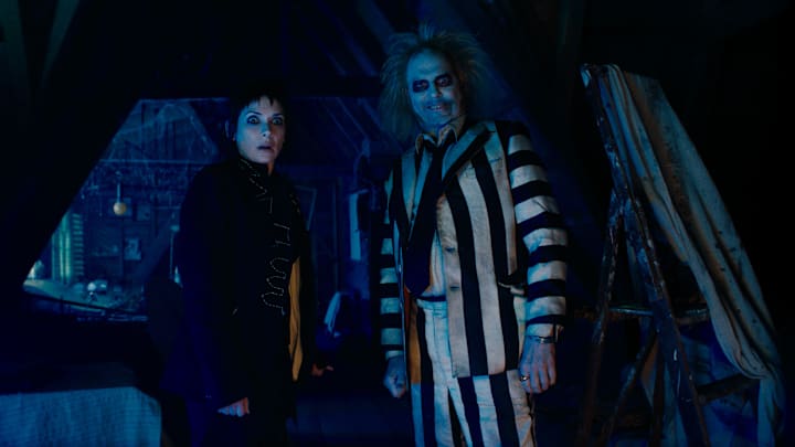 Winona Ryder and Michael Keaton in Beetlejuice 2