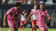 Jordi Alba (right) scored a late equalizer for Inter Miami.