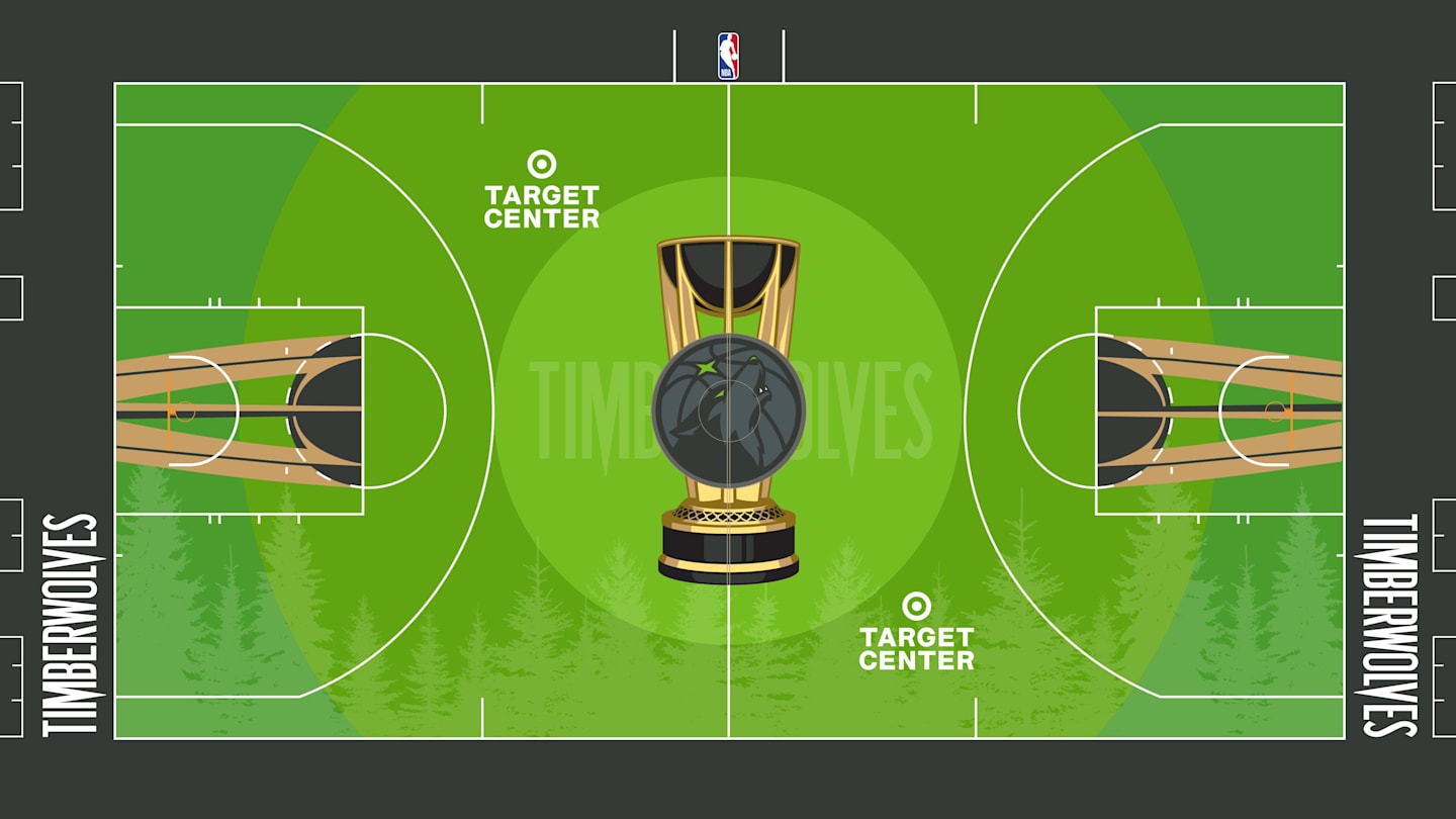 Timberwolves officially unveil 2024 NBA Cup court design