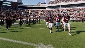 The Mississippi State Bulldogs enter Davis-Wade Stadium in EA Sports College Football 25. 