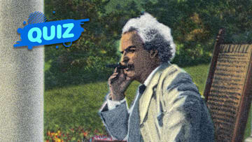 Illustration of Mark Twain.