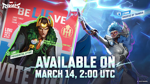 Marvel Rivals Presidente Loki y Goddess Storm