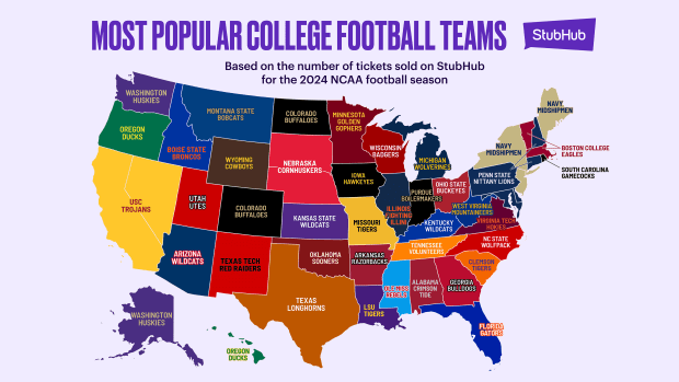 NCAA fandom map