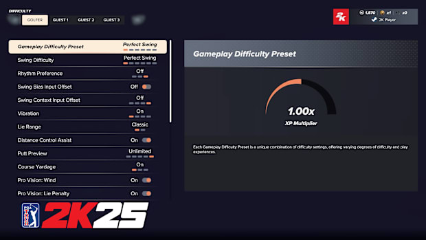 Gameplay Difficult Presets