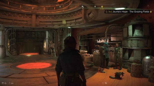 A screenshot from Star Wars Outlaws in 16:9 aspect ratio, filling the screen with no black bars.