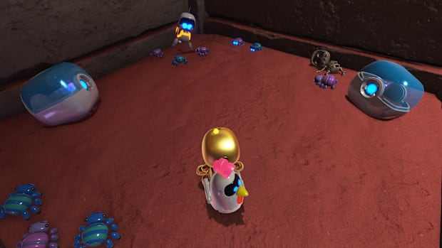 One of the bots in the Trapped in Time level of Astro Bot.