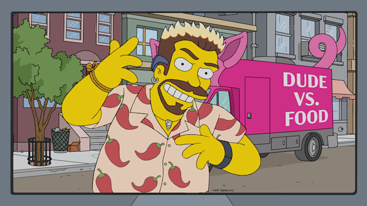 Dude vs Food on The Simpsons, Stew Lies